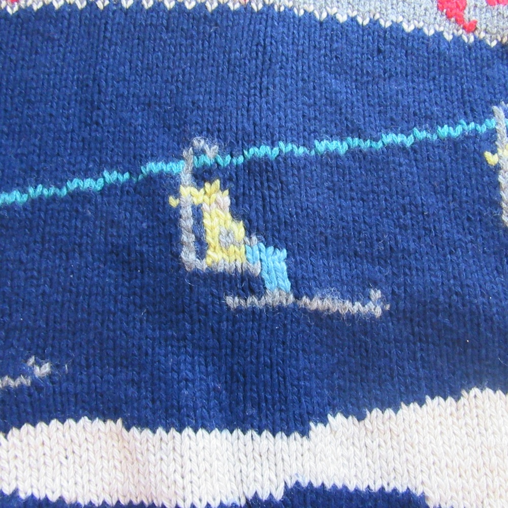 Vtg Woolrich Snowman Ski Holiday Cardigan Sweater - Picture 8 of 8